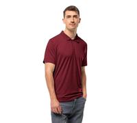 Jack Wolfskin Travel Polo M T-Shirt, Deep Ruby, L Homme
