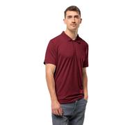 Jack Wolfskin Travel Polo M T-Shirt, Deep Ruby, S Homme