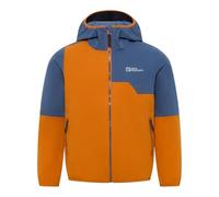 Jack Wolfskin Turbulence Hooded JKT K Veste Softshell, Soft Amber, 128 Mixte Enfant