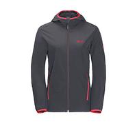 Jack Wolfskin Turbulence Softshell Veste Femme Ebony FR: L (Taille Fabricant: L)