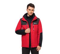 Jack Wolfskin Veste Jasper 3 en 1 pour homme Rouge Adrenaline S