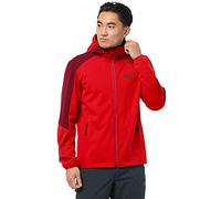 Jack Wolfskin Veste softshell Go Hike M Shell pour homme, Homme, Vareuse, 1306921, Rouge fiery, s
