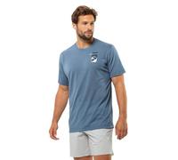 Jack Wolfskin Vonnan S/S Graphic T M T-Shirt, Bleu élémentaire, s Homme