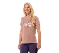 Jack Wolfskin Vonnan S/S Graphic T W T-Shirt, Rose Dawn, XS Femme