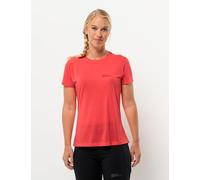 Jack Wolfskin Vonnan S/S T W T-Shirt, Rouge Vif, XS Femme