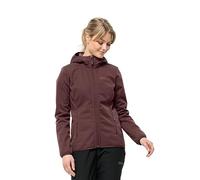 Jack Wolfskin Windhain Sweat à Capuche W Veste Softshell Femme, Dark Maroon, s