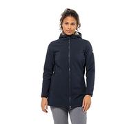 Jack Wolfskin Windland Coat W Manteau Softshell Femme, Bleu Nuit, s