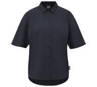Jack Wolfskin Sierra Quest Short Sleeve Shirt Bleu,Noir S Femme