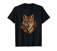 Jackal doré avec strates du désert superposées T-Shirt