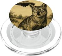 Jackal Ufo fait sursauter une rencontre amusante de science-fiction extraterrestre vintage PopSockets PopGrip pour MagSafe
