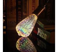 Jackallo 3D Feu Dartifice LED Ampoule Effet de Feu Dartifice 3D 4W E27 LED Lampe Vintage Coloré Décoratif Ampoule