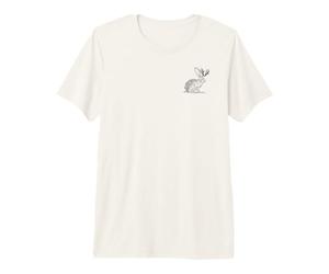 Jackalope Lièvre avec Cornes de cerf Art Occidental Classique T-Shirt Haut de Gamme