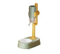 Jackanna Abreuvoir pour chien avec pied - Gamelle amovible pour caisse - Abreuvoir anti-goutte pour animaux de compagnie - Abreuvoir réglable pour chenil (vert Dean [modèle en céramique])