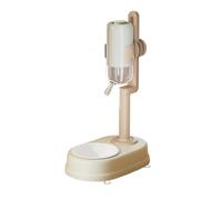 Jackanna Abreuvoir pour chien avec pied - Gamelle amovible pour caisse - Abreuvoir anti-gouttes pour animaux de compagnie - Abreuvoir réglable pour chenil (Eve blanc [modèle en céramique])