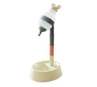 Jackanna Abreuvoir pour chien avec pied - Gamelle amovible pour caisse - Abreuvoir anti-gouttes pour animaux de compagnie - Abreuvoir réglable pour chenil (Beige Festival Tall [modèle Mickey ])