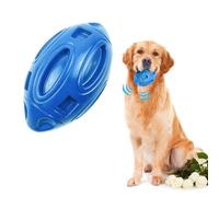 JACKANNA Balle pour chien - Jouet à mâcher indestructible - Os à mâcher pour chien - Balle de rugby en caoutchouc robuste - Jouet à mâcher avec couineur pour mastication agressive - Pour chiens de