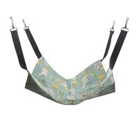 Jackanna Hamac suspendu pour chat, nid suspendu pour animaux de compagnie, laisse réglable et crochet en métal, balançoire double face pour chatons et lapins (style printemps/automne 1, XL)