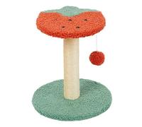 Jackanna Joli griffoir pour chat de tournesol avec lit, en sisal, pour chaton, perche, petit chat avec jouets suspendus (tabouret fraise rouge)