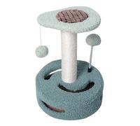 Jackanna Joli griffoir pour chat de tournesol avec lit, en sisal, pour chaton, perche, petit chat avec jouets suspendus (avocat)