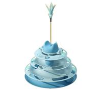 JACKANNA Jouet pour chat lui-même - Carrousel - Teaser - Jouet pour chat - Dieux - Chaton - Balle Teaser - Jouet pour chat - Fourniture (bleu)