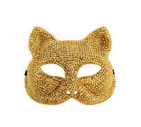 JACKANNA Masque d'Halloween en strass - Tête de mort - Costume d'Halloween scintillant - Accessoire de style punk - Costume de Joker - Décoration pour carnaval et cosplay - Fête à thème avec diamants