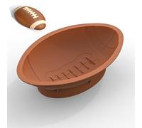 JACKANNA Moule à gâteau en silicone (ballon de rugby) (3D) - Moule à gâteau antiadhésif avec grattoir pour fêtes et chocolat, moule à gâteau en forme de ballon de rugby (1, café)