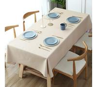 JACKANNA Nappe de table basse imperméable et résistante à l'huile - Lavable - En plastique PVC - Rectangulaire - Avec épaisseur - Pour pique-nique et fêtes - Design facile à nettoyer