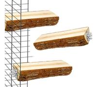 Jackanna Parrot Bird Standing Pole, Log Apple Grape Wood Standing Stick, Bird Claw Sharpening Perch Stand, Bird Cage Accessory for Cone-Tailed Parrotlet Exercise Training (Kombi 4, 2,5 x 25 cm)