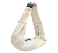 Jackanna Sac pour chat, sac à dos pour animal de compagnie, portable, grande capacité, réglable, avec bandoulière unique, sac à bandoulière (beige)