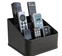 JackcubeDesign Télécommande Organisateur Titulaire Télécommande de contrôle en cuir Organisateur De Rangement TV avec 3 Compartiments : MK122B