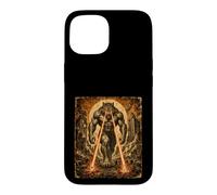 Jacked Alpha Wolf Walking Laser Eyes Vintage Kaiju Coque pour iPhone 15