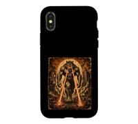 Jacked Alpha Wolf Walking Laser Eyes Vintage Kaiju Coque pour iPhone X/XS