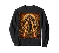 Jacked Alpha Wolf Walking Laser Eyes Vintage Kaiju Sweatshirt