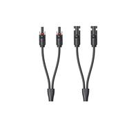 Jackery Lot de 2 câbles solaires en Y - 15 cm - 6 mm² - Câble parallèle pour panneaux solaires - Câble répartiteur en Y pour connecter 2 panneaux solaires à une entrée MPPT - Mâle et femelle