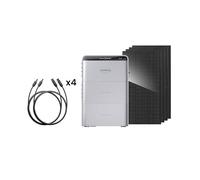 Jackery SolarVault 3 Pro Max Système solaire domestique avec panneaux solaires bifaciaux 2000 W, 2× batteries d’extension BP2500 et 8 câbles d’extension solaire 5 m (configuration 4 panneaux)