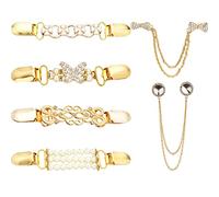 Jacket Set 6pcs Shawl Collar Vintage Dress Women's Cardigan Clip Retro Sweater Clips Elegant and Easy to Wear