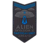 Jackets To Go JTG Alien Invasion de x Files, Tactical Unit Patch, Area 51, Blue/JTG 3D Rubber Patch