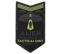 Jackets To Go JTG Alien Invasion X AREA-51 Écusson en PVC avec badge d'identification - Naval-GID