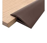 jackfru Bande de recouvrement autocollante 3 m, profilé de transition en PVC autocollant, hauteur inférieure à 10 mm, pour sol et tapis, stratifié (1, marron café, 3 m x (5 cm x 1 cm)