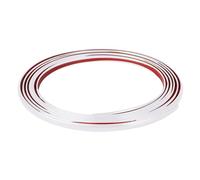 Jackfru Moulures décoratives flexibles autocollantes 3 m/4 m/10 m, moulure murale, plafond, mur, miroir, coin, armoire, armoire et revêtement automatique (blanc - 5 m)