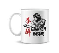 Jackie Chan Drunken Master Kung Fu Tasse à Thé et Café en Céramique, 330ml, Blanc Magique, Rose, Noir 330ml