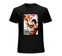 Jackie Chan Movie Poster Men's T-Shirt Unisex Black Cotton Hip Hop Print Tee Shirts L