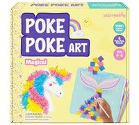 jackinthebox Poke Poke Art pour enfants - Licornes, sirènes, princesse, cupcakes, art de couture sans désordre pour enfants, jouets pour filles et garçons âgés de 4, 5, 6, 7, 8, excellent cadeau pour