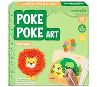 jackinthebox Poke Poke Art - Thème animaux comme la tortue, l'escargot, le lion, la chouette, l'ara, le papillon, l'art de couture sans désordre pour enfants, jouets pour filles et garçons âgés de 4