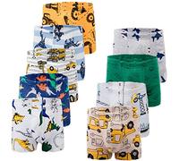 JackLoveBriefs 9 Pièces Boxer Garcon Caleçon Confortable Garçon Calecon 8-9 Ans,Multicolore,Taille:140