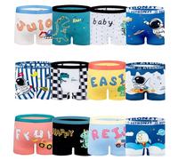 JackLoveBriefs Boxers Caleçons Pur Coton Motif Garçon Lot de 12 Boxers sous-vêtements Motif de Dinosaure Taille:M Couleur :Multicolore