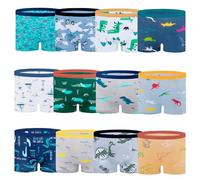 JackLoveBriefs Calecon Enfant Boxer Enfant Garcon Coton Lot de 12, 9-11 Ans, Gris Clair, Taille XXL