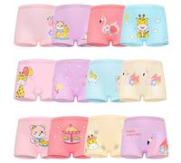 JackLoveBriefs Coton Boxer Fille 12 Pièces Culottes pour Filles 3-5 Ans Multicolore(Taille:M)