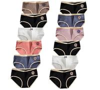 JackLoveBriefs Culotte Ado Fille 10-14 Ans Lot de 12,Multicolor, Taille:L