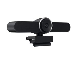 JACKLY Caméra de salle de conférence avec microphone et haut-parleur, caméra de vidéoconférence USB grand angle pour Mac, PC, ordinateur portable, bureau (noir grand)